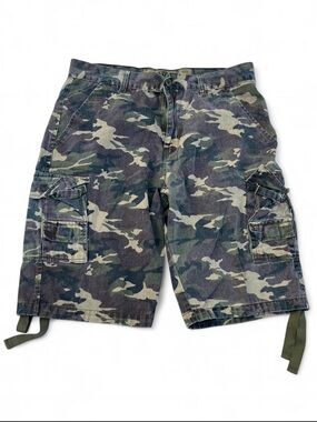 Men's Camo Cargo Shorts - Green Camo
